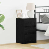 Bedside Cabinet Black Oak 38 x 34 x 61 cm Engineered wood 868932