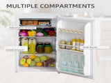91 Litre Freestanding Under Counter Fridge Freezer, Small Fridge with Chiller Box, Adjustable T3398P340975