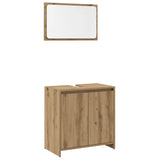 2 Piece Bathroom Furniture Set Artisan Oak Engineered Wood 856068