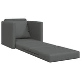 Folding Sofa Bed Dark Grey 74 x 77 x 81 cm Fabric 42030490