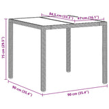 Garden Dining Set 5 pcs Light grey Poly rattan 3334896