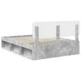 Bed Frame Concerte Grey 150 x 200 cm Solid Pine Wood 3412063