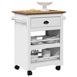 Kitchen Trolley BODO White and Brown 67.5x45x80 cm 4016879