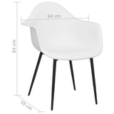 Dining Chairs 2 pcs White PP 338073
