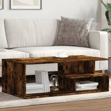 Coffee Table Smoked Oak 102x55x35 cm Engineered Wood 848014