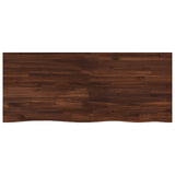 Live Edge Table Top 110 x 50 x 3.5 cm Rectangular Dark Brown 938506