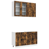 Kitchen Unit PORTO 4 pcs Smoked Oak Engineered Wood 3438340