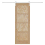 Sliding Door Manual Natural and white 73.5 x 198.5 cm 3333242