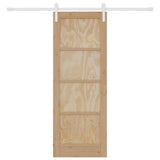 Sliding Door Manual Natural and white 73.5 x 198.5 cm 3333242