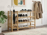Shoe Rack with Shelf Natural 88 x 27 x 80 cm Bamboo 42028238