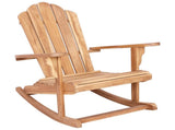Garden Adirondack Rocking Chair Natural Solid Teak wood 42041358