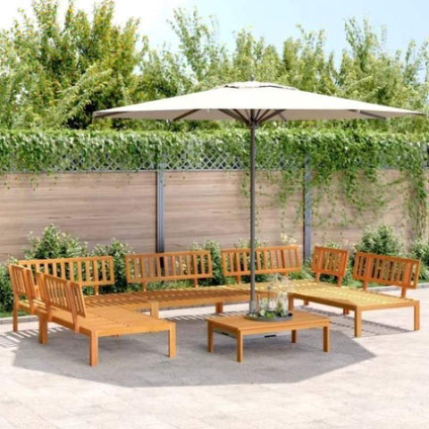 ZNTS 6 Piece Garden Pallet Sofa Set Solid Wood Acacia 3209440