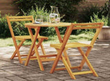 Garden Dining Set 3 pcs Oil Natural Solid Acacia Wood 4105500