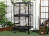 Bird Cage Budgie Cage 2 In 1 Large Aviary with Wheels Removable Trays for Finch Canaries Cockatiels T3398P376237