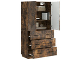 Cabinet Set 2 pcs Smoked Oak 66 x 34.5 x 87 cm Engineered Wood 3416804