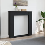 Fireplace Surround Black 100x20x100 cm Engineered Wood 854572