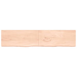 ZNTS Wall Shelf 220x50x cm Untreated Solid Wood Oak 363616