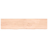 ZNTS Wall Shelf 220x50x cm Untreated Solid Wood Oak 363616