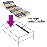 Slatted Bed Base without Mattress with 42 Slats 7 Zones 70x200 cm 246467