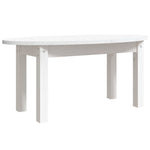 ZNTS Coffee Table White 80x40x35 cm Solid Wood Pine 822348