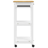 Kitchen Trolley MONZA 60x40x88.5 cm Solid Wood Pine 376093
