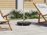 Parasol Base Black Granite, Stainless Steel 30 kg Rollable 48564