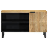 ZNTS TV Cabinet Brown 80x31.5x46 cm Solid Wood Mango 4017735