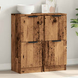 Sideboards 2 pcs Old Wood 30x30x70 cm Engineered Wood 856960