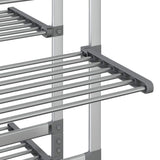 Laundry Drying Rack with Wheels 89x64x129 cm Aluminium 154603