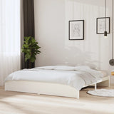 Bed Frame without Mattress White Solid Wood 200x200 cm 814970