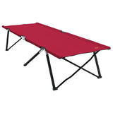 Folding Camping Bed 2 pcs Red 206 x 76 x 74 cm Oxford fabric 42003170