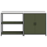 Kitchen Storage Set HATTEM 2 pcs Olive Green Cold-rolled Steel 3392655