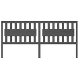 Bed Headboard Grey 205.5x4x100 cm Solid Wood Pine 818592