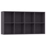 ZNTS Book Cabinet/Sideboard Grey 66x30x130 cm Engineered Wood 800155