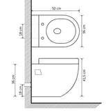 Wall-Hung Toilet Ceramic Black 143023