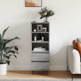 Highboard Grey Sonoma 40x36x110 cm Engineered Wood 831514