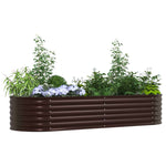 Garden Raised Bed Brown 240 x 80 x 44 cm Steel 42008139