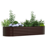Garden Raised Bed Brown 240 x 80 x 44 cm Steel 42008139