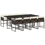 Garden Dining Set Brown, Cream White 3211281