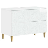 2 Piece Bathroom Cabinet Set DELFT High Gloss White 3417544