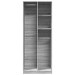 Wardrobe Grey Sonoma 80x50x200 cm Engineered Wood 3307761