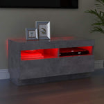 TV Cabinet with LED Lights Concrete Grey 80x35x40 cm 804449