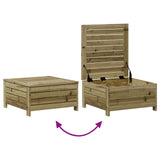 ZNTS 7 Piece Garden Lounge Set Impregnated Wood Pine 3250619