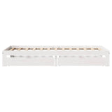 Bed Frame with Drawers without Mattress White 75x190 cm Small Single 3301933