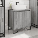 Bathroom Sink Cabinet Grey Sonoma 60x35x60 cm Engineered Wood 848657