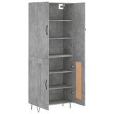 Highboard Concrete Grey 69.5x34x180 cm Engineered Wood 3198077