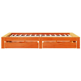 Bed Frame without Mattress Wax Brown 120x200 cm Solid Wood Pine 3309004
