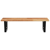Basin Shelf Wall Mounted Steel and Solid Wood Acacia 3302827