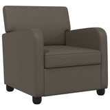 Armchair Grey Faux Leather 42043429