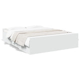 Bed Frame with Drawers without Mattress White 140x200 cm 3280293
